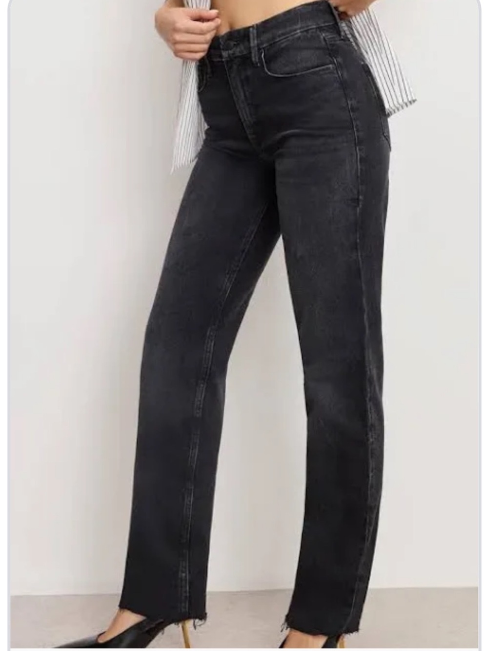 Good American Good Icon Straight Leg Jeans Size 28